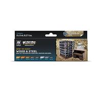 Acrylicos Vallejo 080256 WizKids Wood & Steel, 8 x 8 ml, 8 ml (8 unidades)