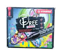 Acrylmarker - STABILO Gratis Acrylic - T800C Pico de Cuña 4-10mm-5er Pack Verde