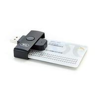 ACS ACR38U-N1 PocketMate - Lector de tarjetas Inteligentes Smart Card ID eID USB tipo A (DNI electrónico) plegable y compacto, color negro