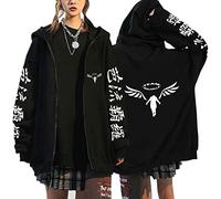 acsefire Black Dragon BD Hoodie Manjirou Sano Mikey Pullover Valhalla Hoodie The Headless Angel Head Casual Streetwear Zipper Hoodie Valhalla Tokyo Cardigan