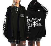 acsefire Black Dragon BD Hoodie Manjirou Sano Mikey Pullover Valhalla Hoodie The Headless Angel Head Casual Streetwear Zipper Hoodie Valhalla Tokyo Cardigan