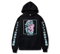acsefire JoJo's Bizarre Adventure Sudadera con Estampado de Personalidad Harajuku Sudadera con Estilo Deportivo Jersey Negro Unisex