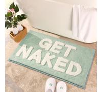 acsewater Alfombra de baño Get Naked Alfombra Creativa con diseño de Letras Absorbente y Antideslizante