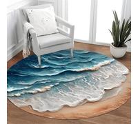 acsewater Felpudo Redondo 3D Ilusión Óptica para Entrada de Casa en Terciopelo Cristal Suave Antideslizante Lavable Anti-Manchas para Pasillo Salón Dormitorio