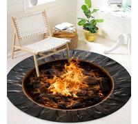 acsewater Felpudo Redondo 3D Ilusión Óptica para Entrada de Casa en Terciopelo Cristal Suave Antideslizante Lavable Anti-Manchas para Pasillo Salón Dormitorio