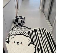 acsewater Tapete Coil Animal Cute en Cartoon, Personalizable, Tapete de Entrada Antideslizante y Atrapa Suciedad