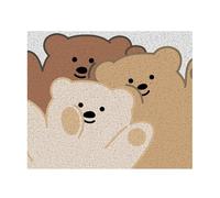 acsewater Tapete Coil Oso Cute en Cartoon, Personalizable, Tapete de Puerta de Entrada Antideslizante y Atrapa Suciedad para el Hogar