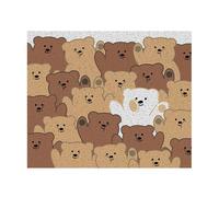 acsewater Tapete Coil Oso Cute en Cartoon, Personalizable, Tapete de Puerta de Entrada Antideslizante y Atrapa Suciedad para el Hogar