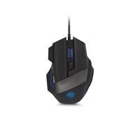 ACT Ratón para Juegos con Cable, 3200 dpi de Alta precisión, 6 Botones, 4 Luces LED RGB, diseño ergonómico - AC5000