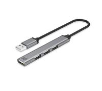 ACT AC6225 - Concentrador de 4 Puertos USB con Conector múltiple (18 cm, USB 2.0)