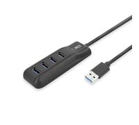 ACT AC6320 - Concentrador USB de 4 Puertos multiconector USB de 50 cm para PC, Ordenador portátil, Consola