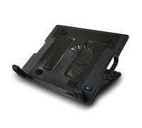 ACT AC8110 - Almohadilla de refrigeración para portátil de 17 Pulgadas, Altura Ajustable (5 Posiciones ergonómicas), 1 Ventilador silencioso para Oficina, Puerto USB