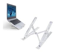 ACT AC8120 - Soporte para portátil (aluminio, altura ajustable (forma de V), soporte ergonómico para portátiles de 15,6", altura en 7 posiciones, diseño de flujo de aire abierto
