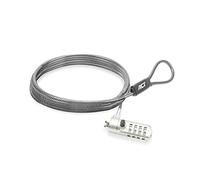 ACT Cable de Seguridad para portátil de 2 m, protección con contraseña, Bloqueo de combinación de 4 dígitos, Cerradura de Ranura Nana, Cabezal de Bloqueo Giratorio, Cerradura para Laptop HP, Cable