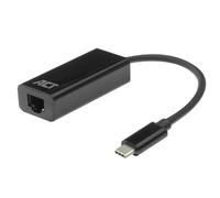 ACT Adaptador USB C a Ethernet, RJ45 Gigabit Ethernet 10/100/1000Mbps, para portátil o PC - AC7335