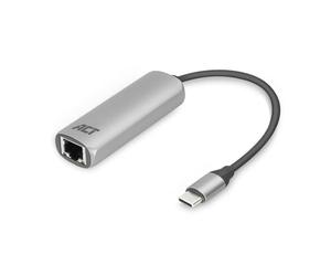 ACT Adaptador USB C a Ethernet, RJ45 Gigabit Ethernet 10/100/1000Mbps, para portátil o PC - AC7335