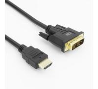 ACT AK3734 AK3734 - Cable HDMI a DVI (1 m, 4K @ 60 Hz, bidireccional, adaptador DVI-D 18+1 pin) macho a macho dorado