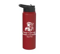 Act and God Will Act Juana de Arco - Cita inspiradora francesa Stainless Steel Insulated Water Bottle