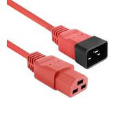 ACT C20 - C21 Cable de alimentación, C21 Hembra a C20 Macho, Cable de extensión IEC 60320, Cable de alimentación de 1,5 m, Rojo, para Servidor PDU - AK5361