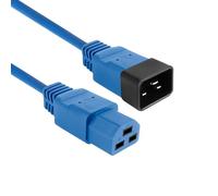 ACT C20 - C21 Cable de alimentación, C21 Hembra a C20 Macho, Cable de extensión IEC 60320, Cable de alimentación de 1 m, Azul, para Servidor PDU - AK5365