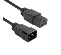 ACT C20 - C21 Cable de alimentación, C21 Hembra a C20 Macho, Cable de extensión IEC 60320, Cable de alimentación de 1,5 m, Negro, para Servidor PDU - AK5358