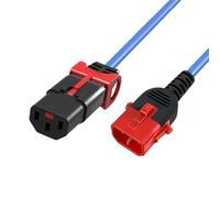 ACT Cable de alimentación C13 IEC Lock+ a C14 IEC Dual Lock Cable de alimentación de 1,5 Metros C13 Hembra a 14 machos para PDU, servidores, Dispositivos de Red, Color Azul - AK5518