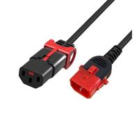 Act Cable de alimentación C13 IEC Lock+ a C14 IEC Dual Lock Cable de alimentación de 1 Metro C13 Hembra a 14 machos para PDU servidores de Red AK5502