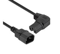 ACT Cable de alimentación C14 Macho a C15 Hembra (En ángulo a la Derecha), 2m, Cable eléctrico, Negro - AK5357