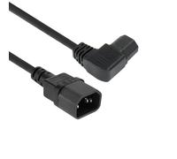 ACT Cable de alimentación C14 Macho a C15 Hembra (Izquierda en ángulo), 2m, Cable eléctrico, Negro - AK5354