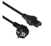 Act Cable de alimentación CEE7/7 a C15, 2m CEE 7/7 Cable C15, Cable de alimentación Negro- AK5313