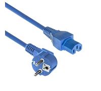 Act Cable de alimentación CEE7/7 a C15, 2m CEE 7/7 Cable de alimentación a Toma de Aparato Caliente C15, Cable de alimentación Azul- AK5317