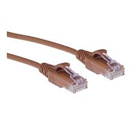 ACT Cable de red CAT6, cable LAN U/UTP LSZH, delgado de 3,8 mm, cable Ethernet flexible sin enganches con conector RJ45, para uso en centros de datos, 3 metros, color marrón - DC9203