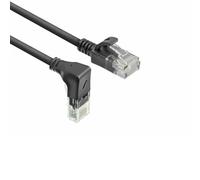 ACT Cable de red CAT6A acodado 90° hacia abajo, U/UTP LSZH LAN cable delgado de 3,6 mm Slimline, cable Ethernet flexible con conector RJ45, 0,15 metros, hacia abajo - DC3930
