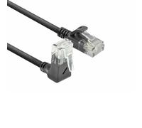 ACT Cable de red CAT6A acodado 90° hacia arriba, U/UTP LSZH LAN cable delgado de 3,6 mm Slimline, cable Ethernet flexible con conector RJ45, 0,25 metros, hacia arriba - DC4952
