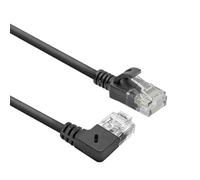 ACT Cable de red CAT6A acodado 90° hacia la derecha, U/UTP LSZH LAN cable delgado de 3,6 mm Slimline, cable Ethernet flexible con conector RJ45, 0,25 metros, hacia la - DC2952