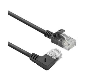 ACT Cable de red CAT6A acodado 90° hacia la derecha, U/UTP LSZH LAN cable delgado de 3,6 mm Slimline, cable Ethernet flexible con conector RJ45, 0,15 metros, hacia la - DC2930