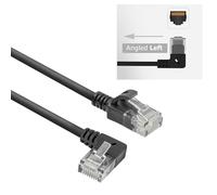 ACT Cable de red CAT6A acodado 90° hacia la izquierda, U/UTP LSZH LAN cable delgado de 3,6 mm Slimline, cable Ethernet flexible con conector RJ45, 1,5 metros, hacia la - DC1951