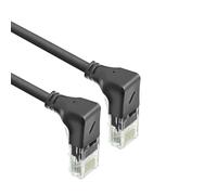 ACT Cable de red CAT6A acodado 90°, U/UTP LSZH LAN, fino, 3,6 mm, cable Ethernet flexible con conector RJ45, para uso en centros de datos, 0,15 metros, hacia abajo DD5930