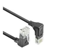 ACT Cable de red CAT6A acodado 90°, U/UTP LSZH LAN, fino, 3,6 mm, cable Ethernet flexible con conector RJ45, para uso en centros de datos, 1 metro, inferior a arriba DD7901