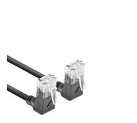 ACT Cable de red CAT6A acodado 90°, U/UTP LSZH LAN, fino, 3,6 mm, cable Ethernet flexible con conector RJ45, para uso en centros de datos, 0,5 metros, hacia arriba DD6900