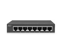 Act Conmutador de 8 Puertos, conmutador Gigabit de 8 Puertos, LED de Puerto, 1000 Mbps LAN, Carcasa de Metal - AC4418