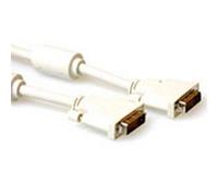 ACT DVI-D Dual Link connection cable, M - M, Ivory 10.0m cable DVI 10 m - Cables DVI (M - M, Ivory 10.0m, 10 m, DVI-D, DVI-D, Male connector/Male connector)