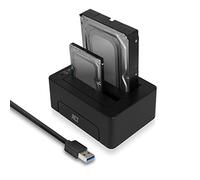 ACT Estación de Acoplamiento para Disco Duro Dual, USB 3.0, para Disco Duro SATA HDD/SD de 2,5"/3,5", Compatible con clonación sin conexión, función de Copia de Seguridad - AC1504