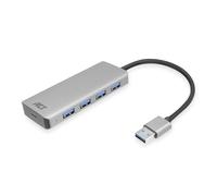 ACT Hub USB 3.0 (4 Puertos USB 3.2, 5 Gbps, Conector de alimentación USB-C Opcional, Plug & Play, para PC/Notebook AC6121