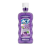 ACT Kids Enjuague bucal anticaries sabor uva, taza dosificadora precisa, sin alcohol, versión original, 500 ml