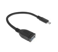 ACT OTG - Adaptador USB C, OTG a USB 3.2, Compatible con Smartphones, Longitud 0,2 m, AC7340, Color Negro