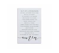 Act Poster Contrition Prayer | Lent journals deepen once wall phrases guide reflection(Magnetic,12x18inch(30x45cm))