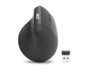 ACT Ratón Ergonómico Inalámbrico Vertical 1600 dpi Clic Silencioso AC5102 | Receptor USB-A, 800/1200/1600 DPI, Modo Espera, Material Reciclado, Diestros
