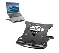 ACT Soporte portátil Plegable, 7 Alturas Ajustables, Soporte para Ordenador portátil, hasta 15,6", Trabajo ergonómico, Color Negro - AC8150