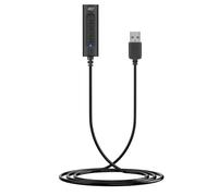ACT Tarjeta de Sonido USB a Jack de 3,5 mm Hembra con Control de Volumen, Tarjeta de Sonido USB Externa, Conecta Audio y micrófono Aux con PC/Ordenador portátil/ - AC9360